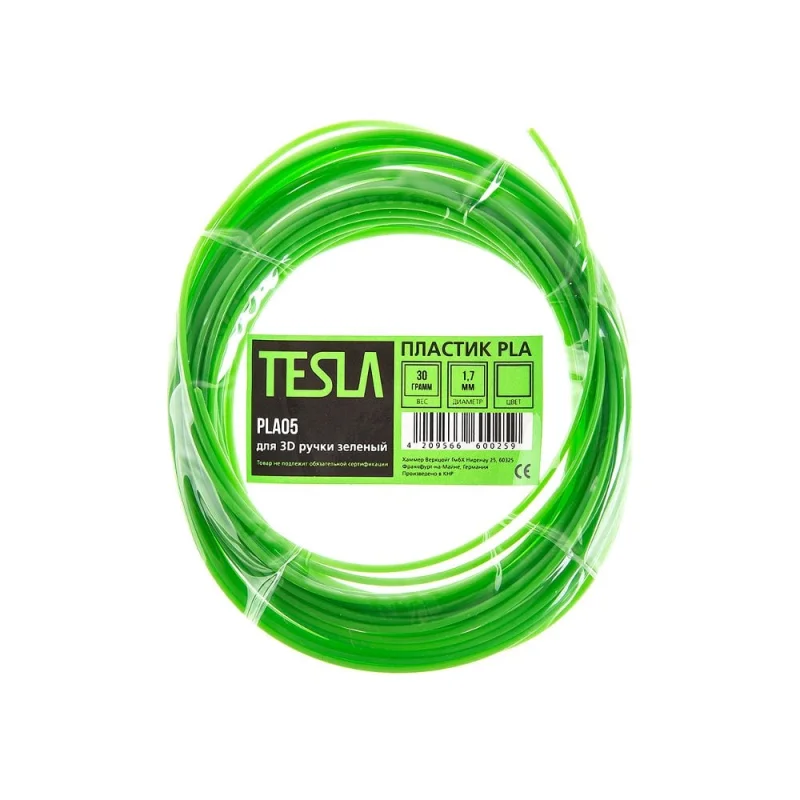 ΠΠ»Π°ΡΡΠΈΠΊ Π΄Π»Ρ 3D ΡΡΡΠΊΠΈ TESLA PLA PLA05 Π·Π΅Π»ΡΠ½ΡΠΉ, 10 ΠΌ 371523