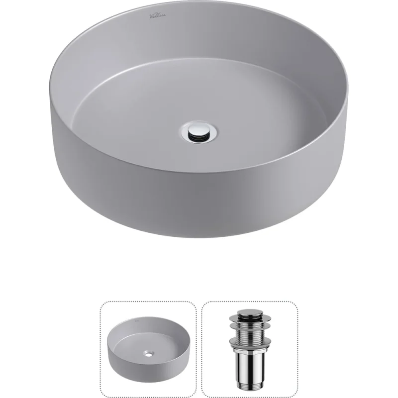Набор Wellsee 2 в 1 Coax накладная раковина 40x40 см 20214003R