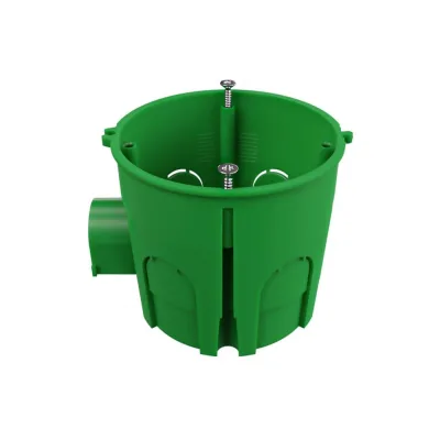 Коробка установочная Greenel D68x62 для кирпичных стен, ЗЕЛЕНАЯ GE40014-10-R