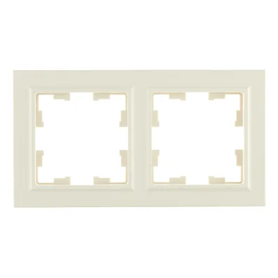 Рамка IEK Brite двухместная бежевая (BR-M22-44-K10)