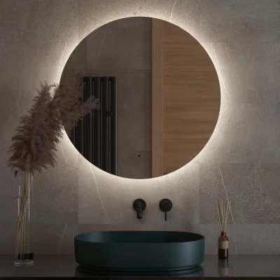 Зеркало DEFESTO с LED-подсветкой 25W Ø80 cm ИК - выключатель, Нейтральный белый свет OPTI DF 2845R