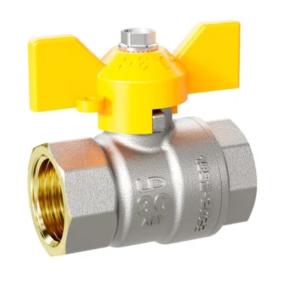 Кран шаровой газовый LD Pride 1 ВР(г) х 1 ВР(г) бабочка (LD 47.360.25)