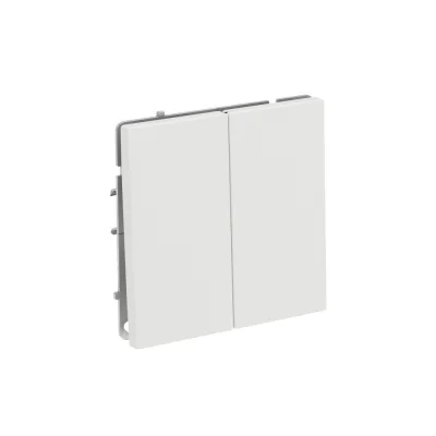 Выключатель DKC Kant двухклавишный встраиваемый белый песок (7010104DIY)