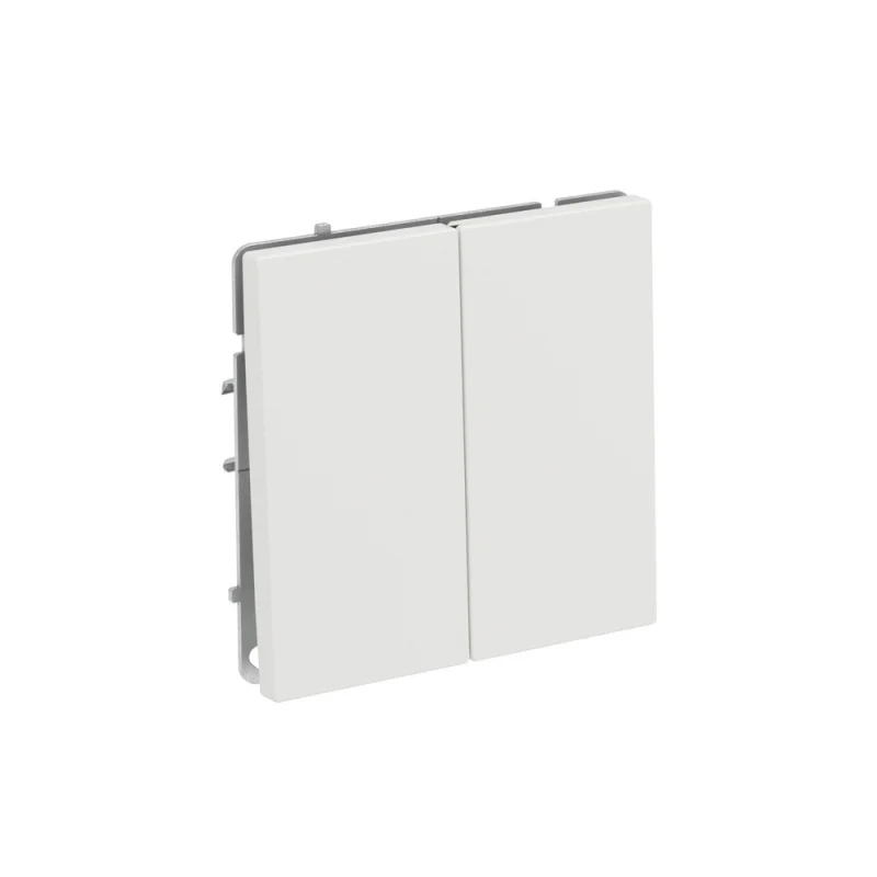 Выключатель DKC Kant двухклавишный встраиваемый белый песок (7010104DIY)