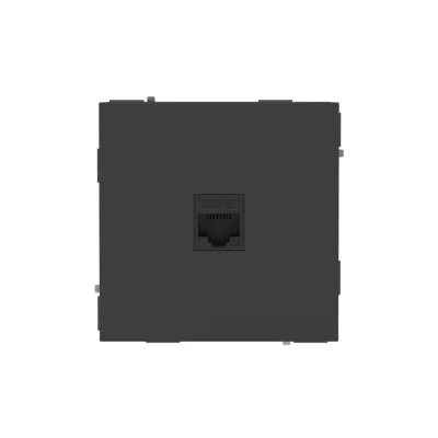 Розетка компьютерная DKC Kant встраиваемая черный уголь RJ45 (7012663DIY)