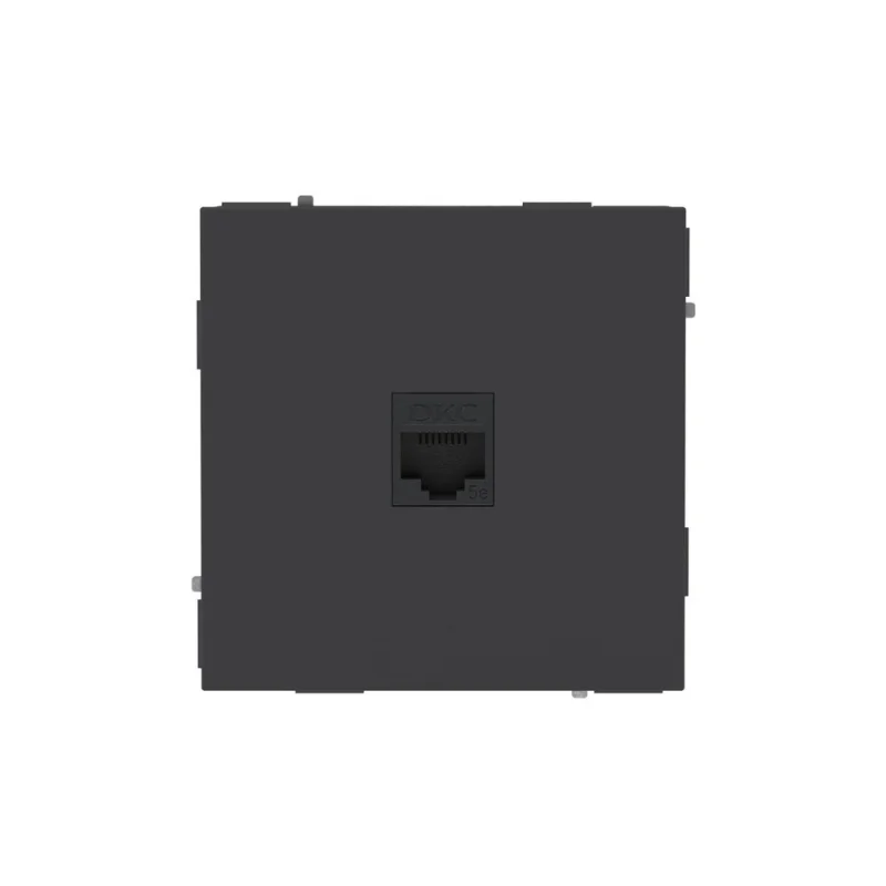 Розетка компьютерная DKC Kant встраиваемая черный уголь RJ45 (7012663DIY)