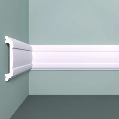Молдинг из экополимера ударопрочный 80х15х2000 мм под покраску Bello Deco XPS M 8 белый
