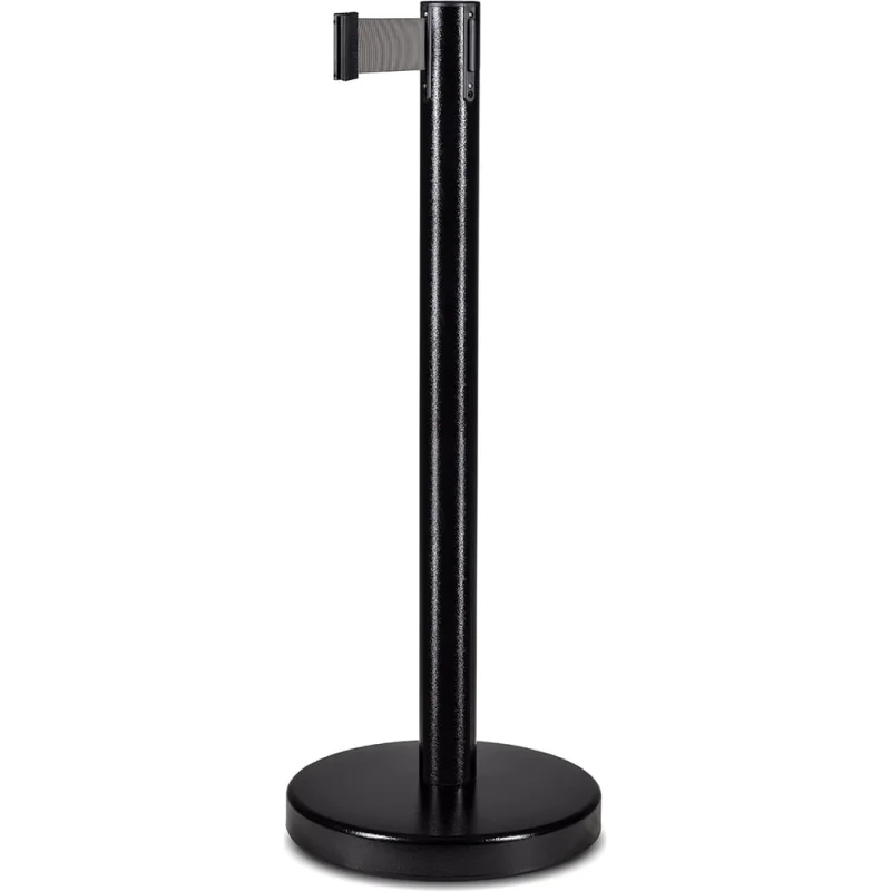 Стойка ограждения RUSBARRIER с лентой 3 м BSLN-326333 BLACK grey