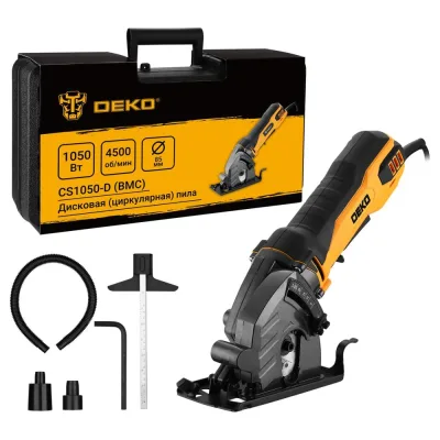 Дисковая (циркулярная) пила DEKO CS1050-D в кейсе, 1050Вт, 85мм диск 083-1103
