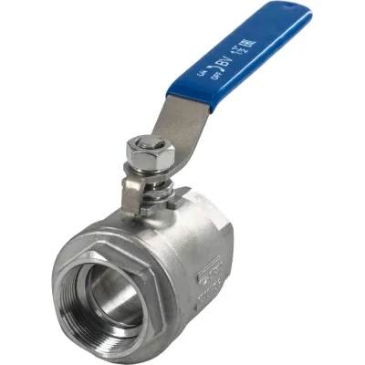 Кран шаровый муфтовый двусоставной нержавеющий NEWKEY (2PC) AISI304 DN40 (1_1/2"), (CF8), PN40 NK-BML40/4
