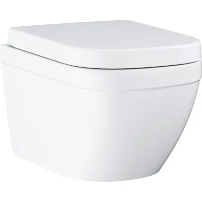 Унитаз Grohe Euro Ceramic подвесной, компактный, с сиденьем с микролифтом, альпин-белый 39693000