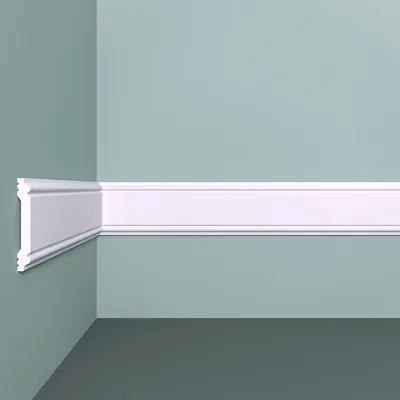 Молдинг из экополимера ударопрочный 50х7х2000 мм под покраску Bello Deco XPS M 5 белый