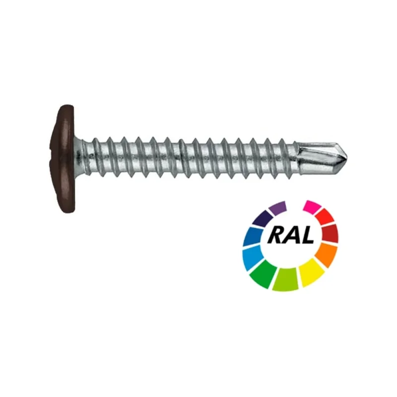Саморез STALMAX LSP-S 4,2х19 (RAL 3005 (Винно-красный)) ПШ со сверлом (арт. 10402) оц. сталь (уп. 1000 шт) 10402-023