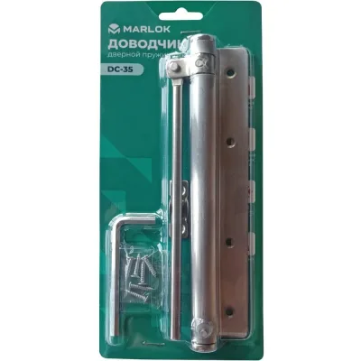 Пружинный дверной доводчик Marlok DС-35 серебро 011744