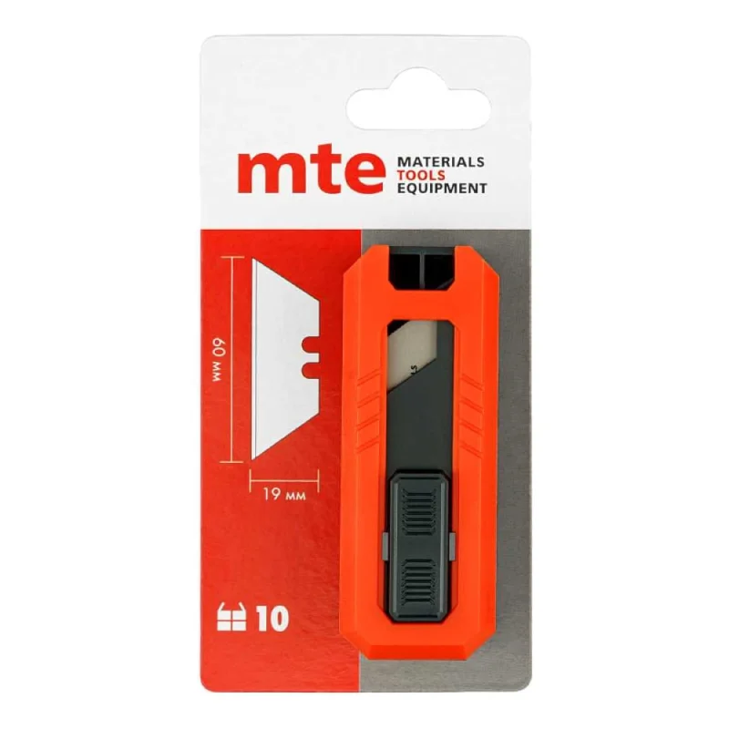 Лезвие трапециевидное в диспенсере mte 10 шт, биметалл, 271566021