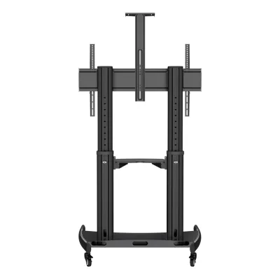 Стойка напольная PRO на колесах для телевизора Filum FL-TVST120 PRO, до 100", изменяемая высота 950-1580 мм, с полкой для AV, VESA 1000×600 мм, до 120 кг, усиленная, 00-01107736