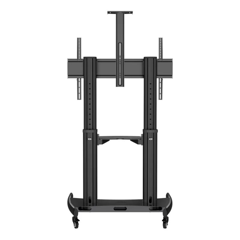 Стойка напольная PRO на колесах для телевизора Filum FL-TVST120 PRO, до 100", изменяемая высота 950-1580 мм, с полкой для AV, VESA 1000×600 мм, до 120 кг, усиленная, 00-01107736