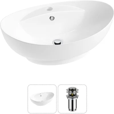 Комплект Wellsee 2 в 1 Lavinia Boho Bathroom Sink накладная раковина 59x39 см 20215143R