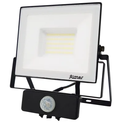 Прожектор светодиодный Ritter Profi 6500К 50 Вт IP65 с датчиком движения черный