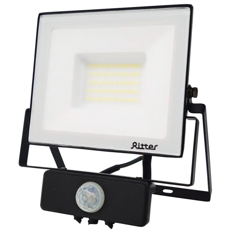 Прожектор светодиодный Ritter Profi 6500К 50 Вт IP65 с датчиком движения черный
