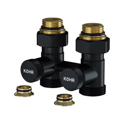 Узел нижнего подключения KOHR 1/2x3/4 прямой черный LC 01025B