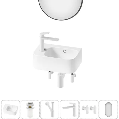 Комплект Wellsee 6 в 1 Lavinia Boho Bathroom Sink накладная/подвесная раковина 37x25 см 20219852R