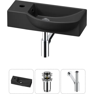 Комплект Wellsee 3 в 1 Lavinia Boho Bathroom Sink накладная/подвесная раковина 45x24 см 20216096R