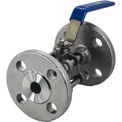 Кран шаровый фланцевый трехсоставной нержавеющий NEWKEY (3PC), AISI316 DN15 (1/2"), (CF8M), PN16 NK-BF15/6