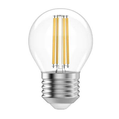 Лампа светодиодная филаментная Gauss Filament E27 4100К 12 Вт 750 Лм 190-240 В шар G45 прозрачная