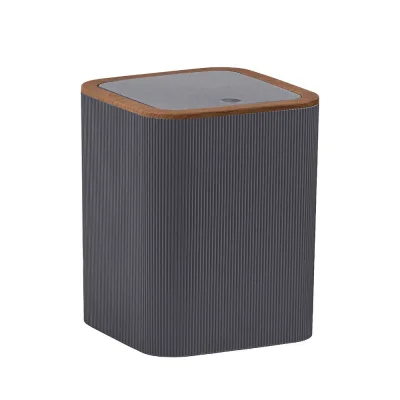 Ведро для мусора Fixsen Fog Gray с крышкой 5 л пластик серое