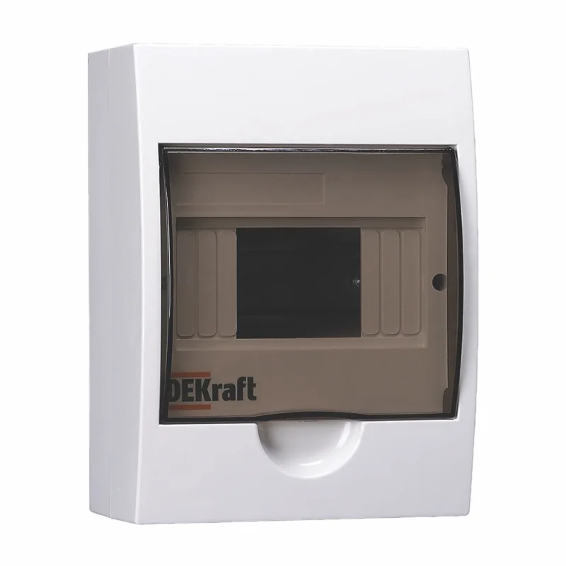 Щит распределительный навесной Dekraft пластиковый IP41 200х148х96 мм 6 модулей непрозрачная дверь (31009DEK)
