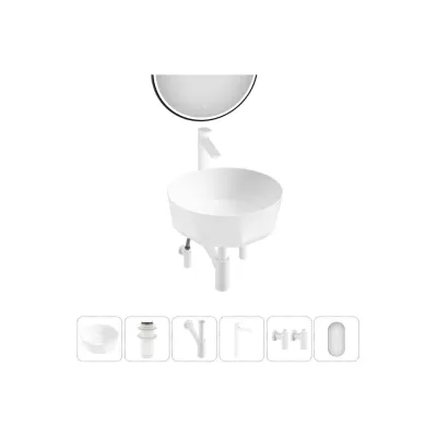 Комплект Wellsee 6 в 1 Lavinia Boho Bathroom Sink накладная раковина 42x42 см 20219484R
