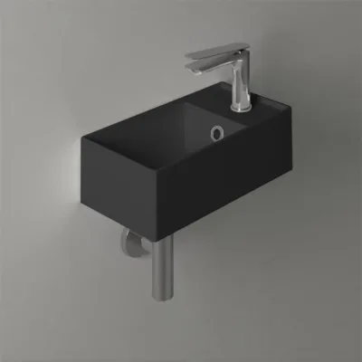 Раковина накладная или подвесная SIMAS AGILE размер 50x27, nero matt AG 50/Nero Matt/1 hole