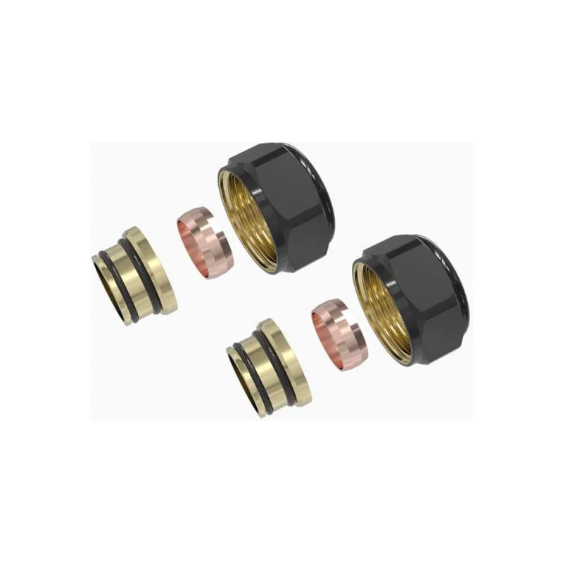 Соединители евроконус VIVALDO 3/4x15 мм, 2 шт, черный EC15-BL