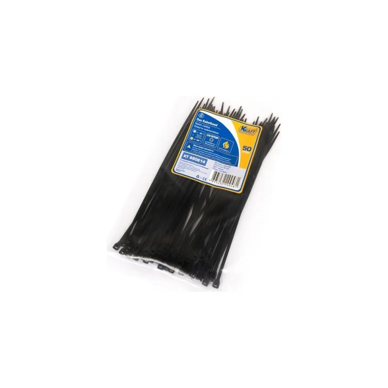 Нейлоновый хомут KRAFT черный 2,5х150 KT 880614
