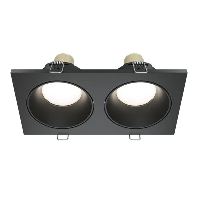 Светильник встраиваемый GU10 черный 100 Вт IP65 Maytoni Zoom (DL033-2-02B)