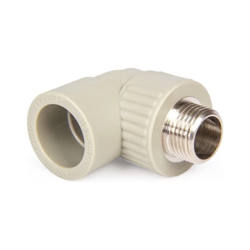 Комбинированный угольник LAMMIN ppr нр 25x1/2" 100/25 серый Lm31051025015G
