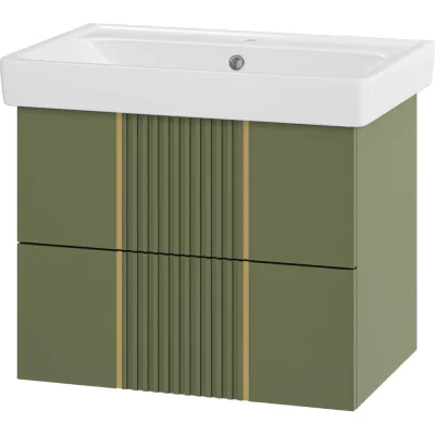 Тумба Brevita Vega 70 2 ящика, подвесная, олива VEG-09070-0802Я