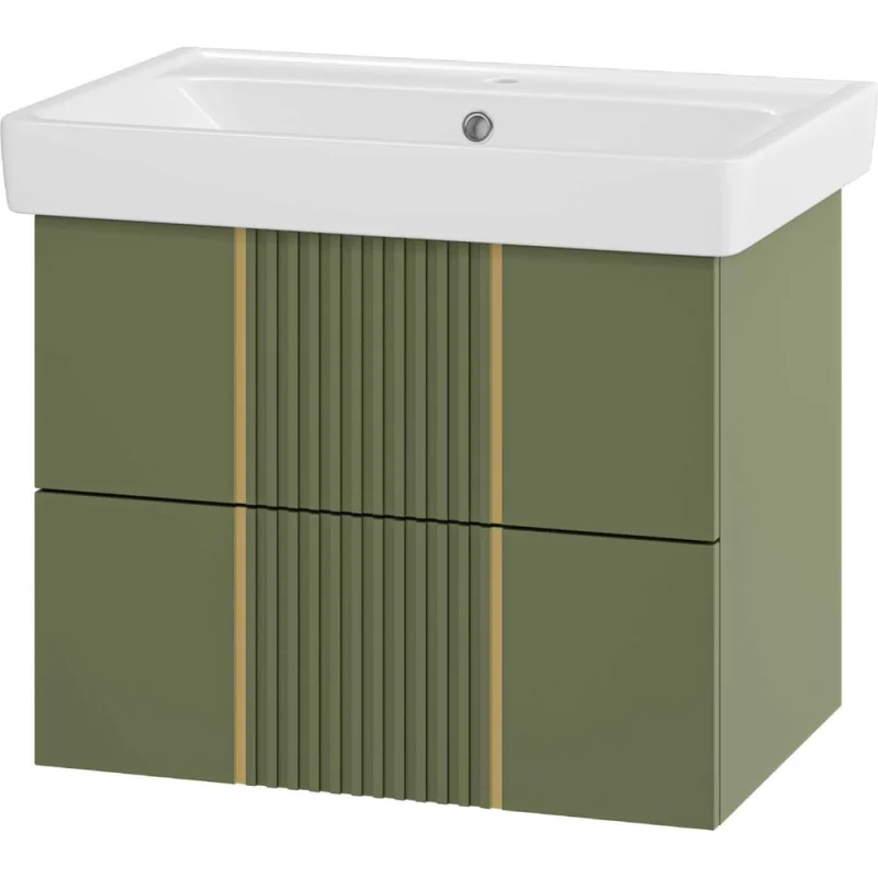 Тумба Brevita Vega 70 2 ящика, подвесная, олива VEG-09070-0802Я