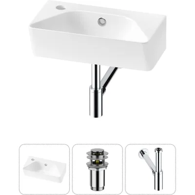Комплект Wellsee 3 в 1 Lavinia Boho Bathroom Sink накладная/подвесная раковина 40x22 см 20216445R