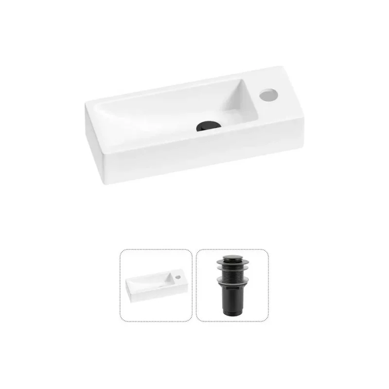 Комплект Wellsee 2 в 1 Lavinia Boho Bathroom Sink накладная/подвесная раковина 38x14 см 20215938R