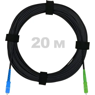ΠΠ°ΡΡ-ΠΊΠΎΡΠ΄ ΠΎΠΏΡΠΈΡΠ΅ΡΠΊΠΈΠΉ Enginova FTTH Π΄ΠΈΡΠ»Π΅ΠΊΡΡΠΈΠΊ FRP, 657 LSZH SC/APC-SC/UPC, ΡΠ΅ΡΠ½ΡΠΉ 20 ΠΌ ENG-FTTH-FRP-SCA-SCU-20-BL