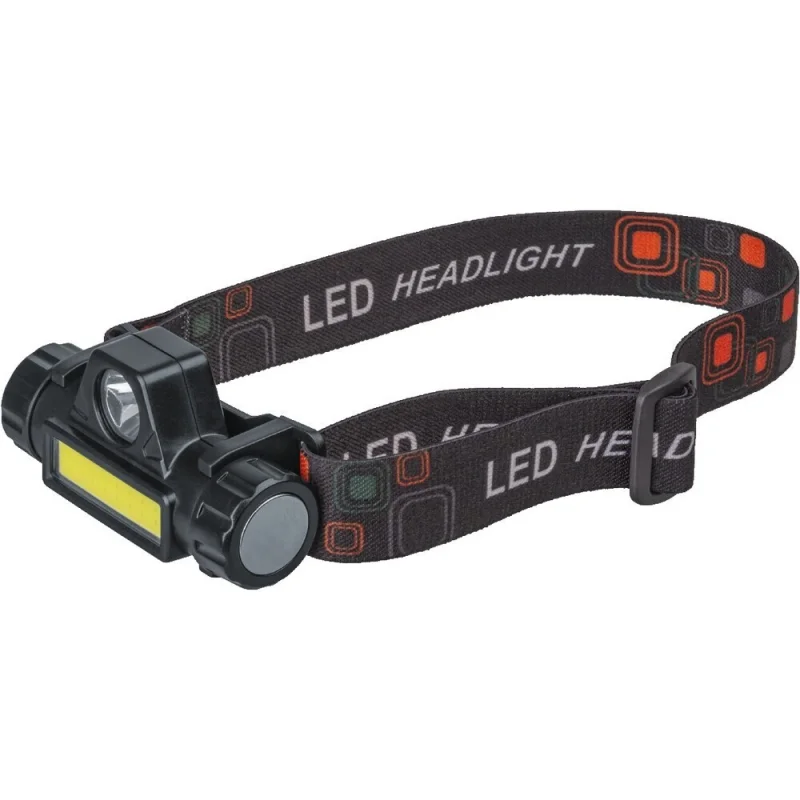 Фонарь налобный Онлайт OPT-H01-ACCU светодиодный 1 LED 5 Вт аккумуляторный Li-Ion 1200 мАч пластик 2 режима (90857)