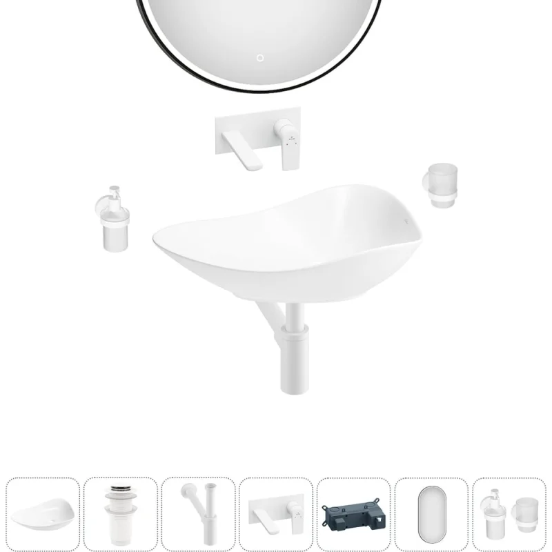 Набор Wellsee 6 в 1 Nexus Flex накладная раковина 60x42 см 32340300 20218650R