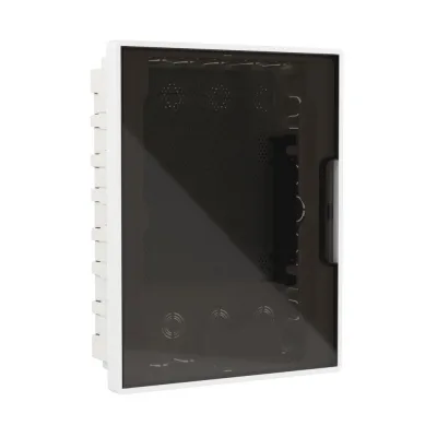 Щит слаботочный встраиваемый DKC Frame пластиковый IP40 399х311х100 мм 24 модуля прозрачная дверь белый (F24B4WDDIY)