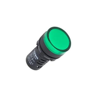 Лампа ANDELI AD16-22DS(LED)матрица d22мм зеленый 220В AC/DC ADL10-140