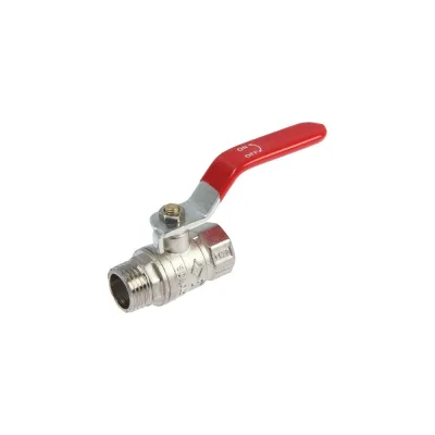 Кран шаровой для холодной воды Zein engr нр/вр 1/2", PN 4, 5-45 градусов, рычаг, цинк 7551331