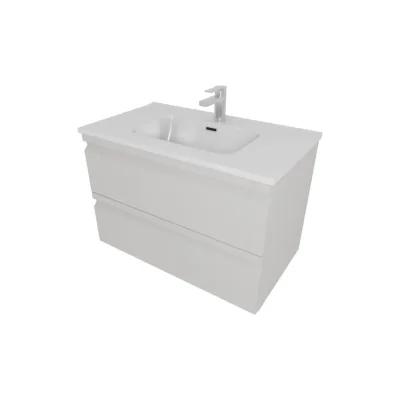 Комплект мебели AQUATEK AQ77080-LG Тумба 80см ВЕГА с раковиной AQ0480-00, 2 ящика, цвет серый туман 00000145036