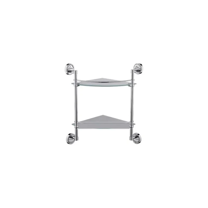 Угловая полка LEDEME 2-ярусная, стекло L3507-2 896436