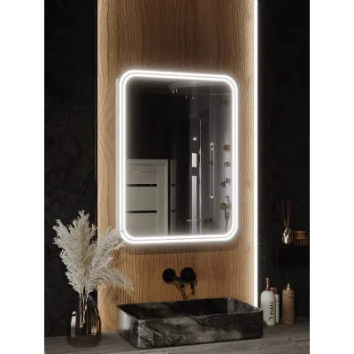 Зеркало-шкаф SANTREK HOME с LED подсветкой левое "ГЕРДА" 500x800мм 319288